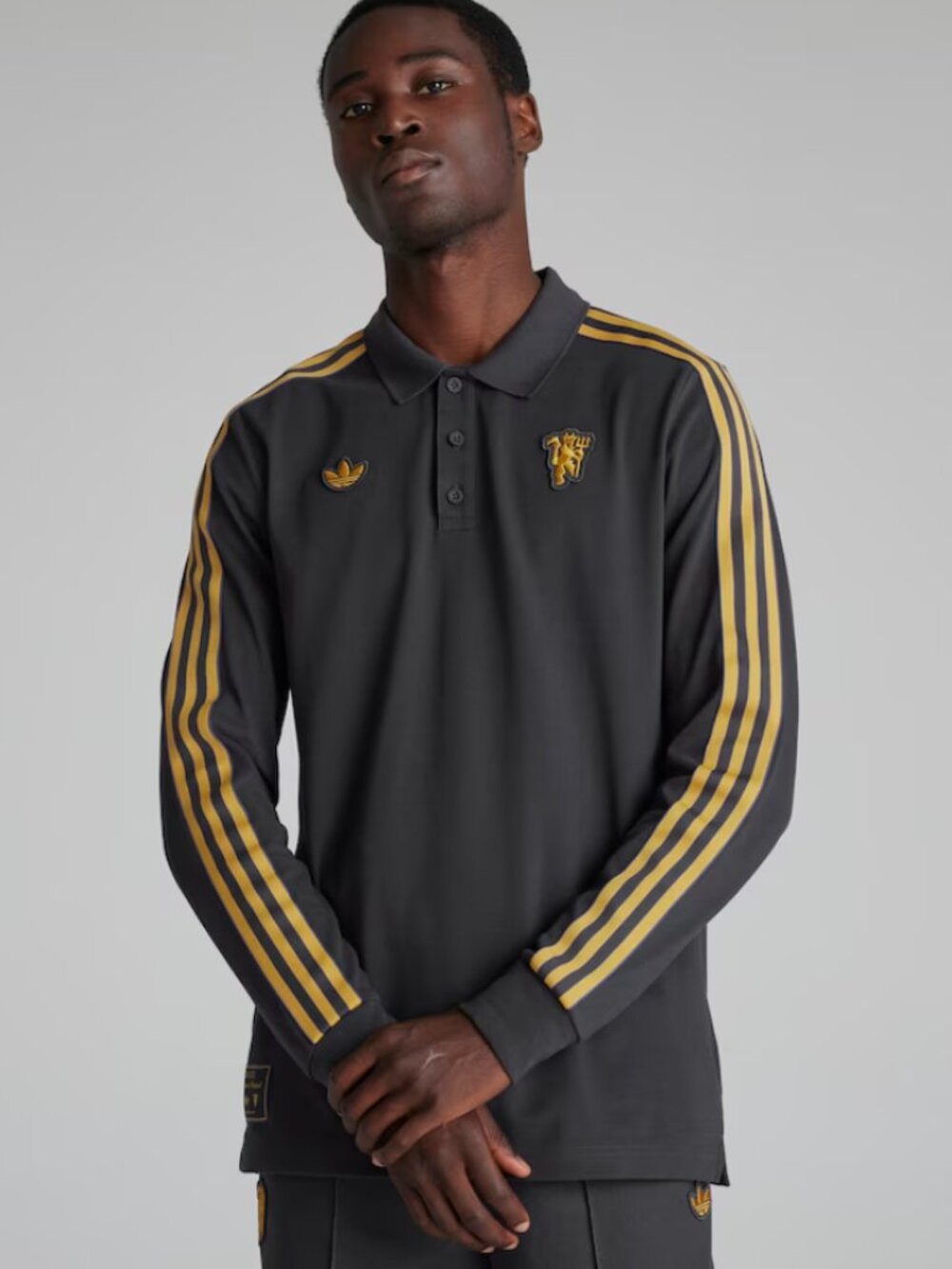 NWT Manchester United x Adidas Terrace Icons Long Sleeve Polo Shirt